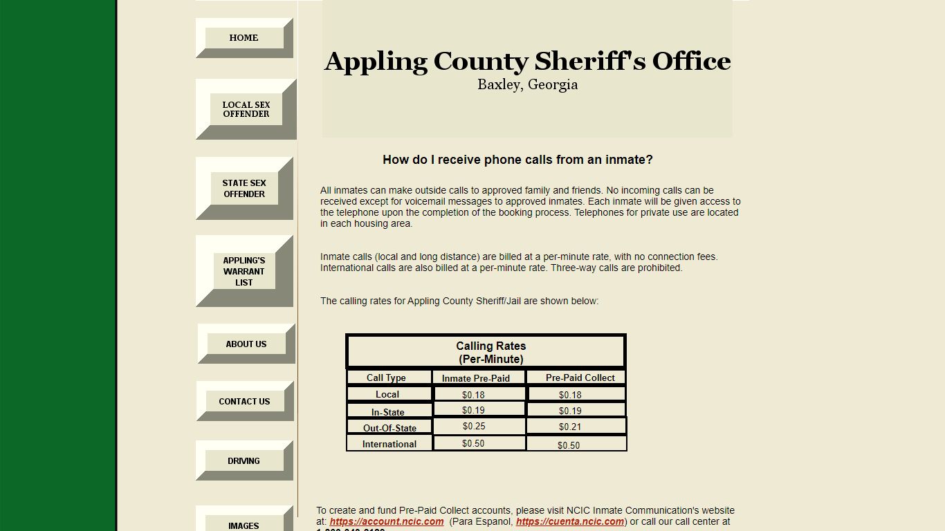INMATE-PHONE-CALLS - Appling County Sheriff's Office